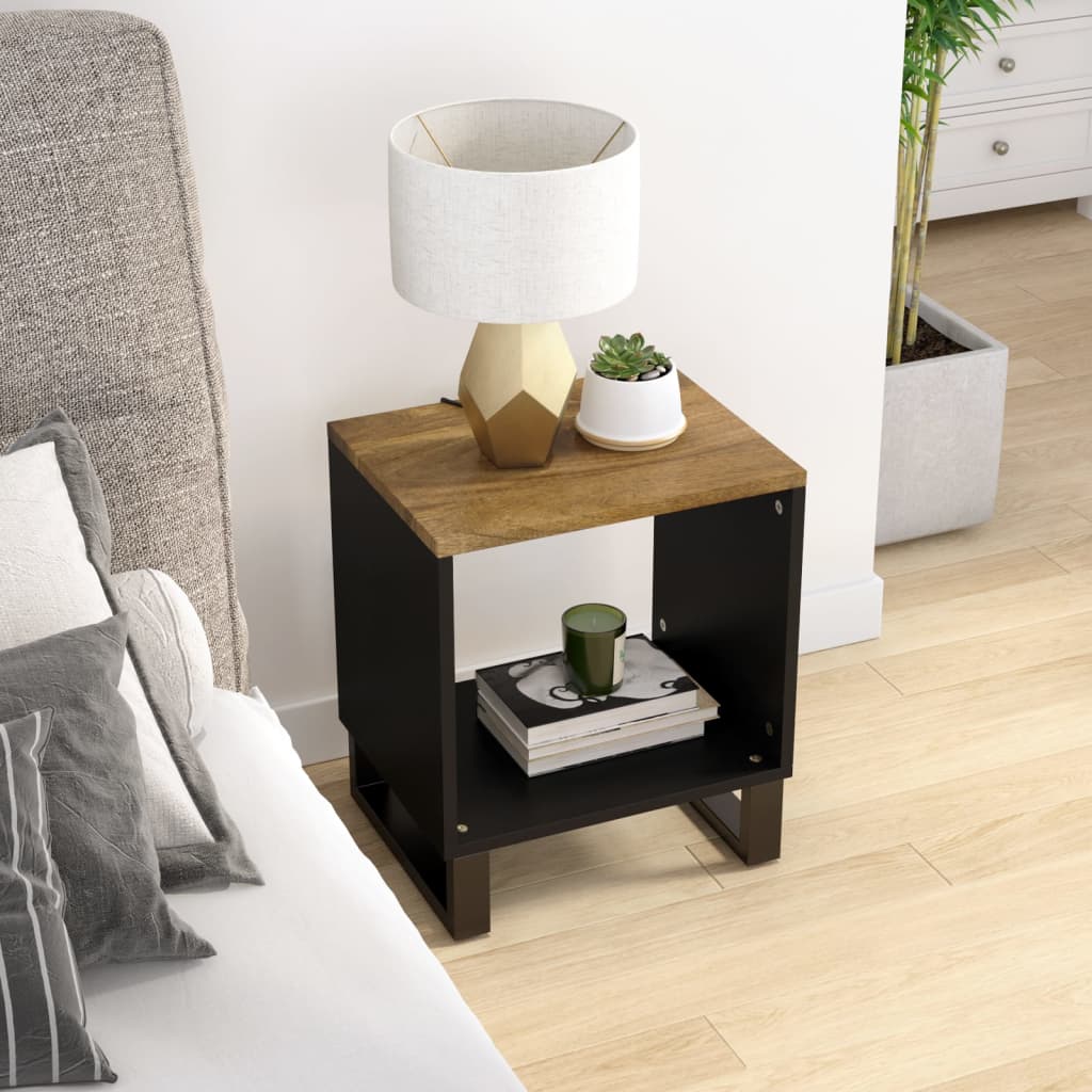 Salongbord 40x31x46 cm heltre mango og konstruert tre