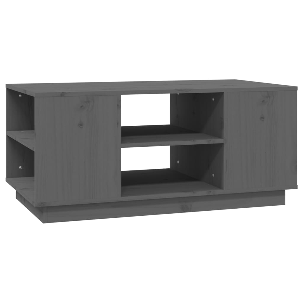 Salongbord grå 90x49x40,5 cm heltre furu
