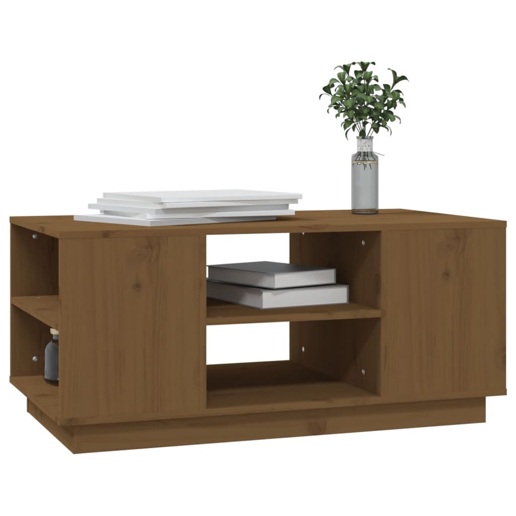 Salongbord honningbrun 90x49x40,5 cm heltre furu