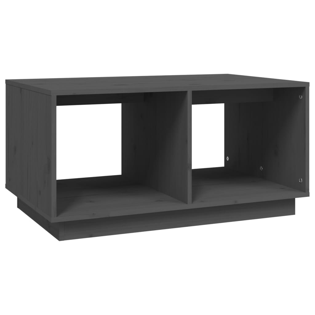 Salongbord grå 80x50x40 cm heltre furu