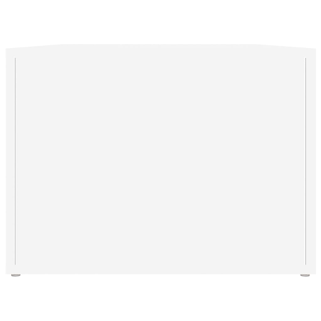 Salongbord hvit 80x50x36 cm konstruert tre