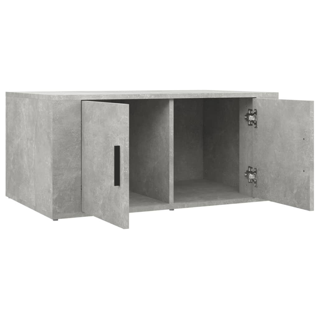 Salongbord betonggrå 80x50x36 cm konstruert tre