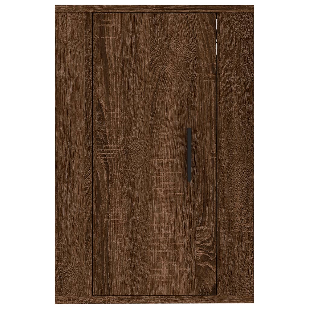 Vegghengt TV-benk brun eik 40x34,5x60 cm