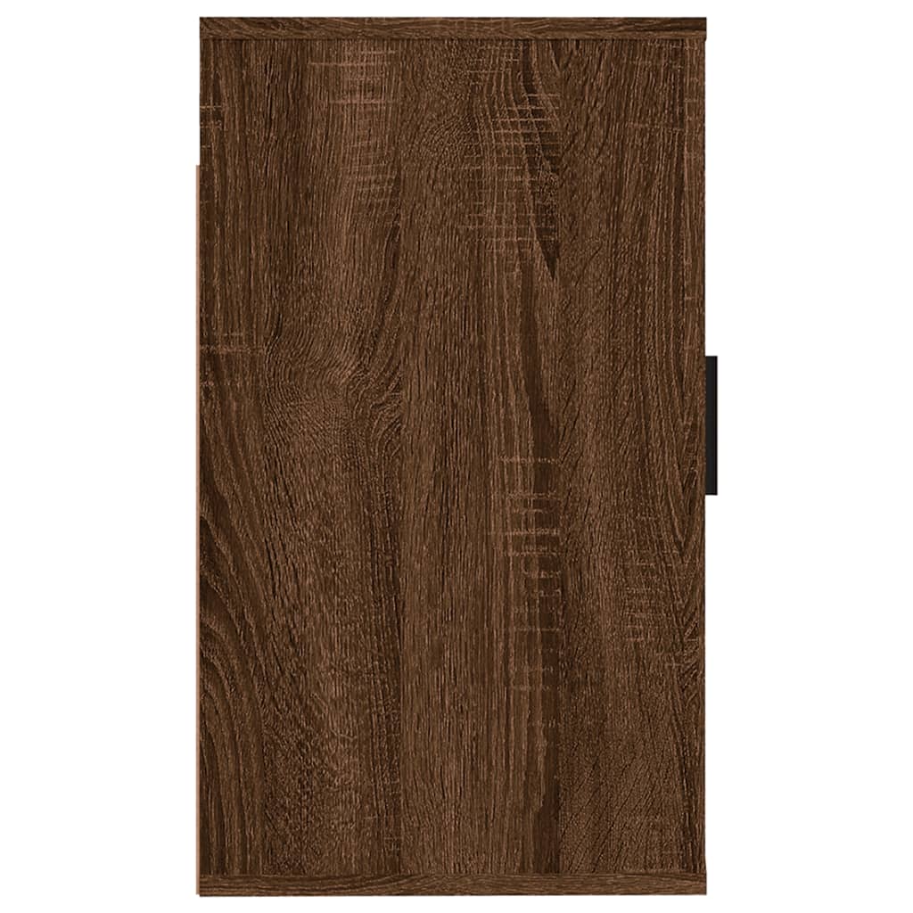 Vegghengt TV-benk brun eik 40x34,5x60 cm