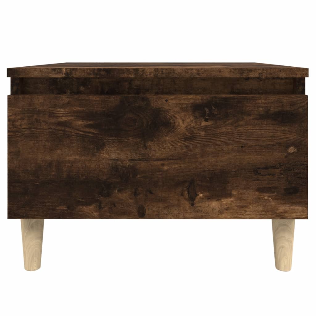 Sidebord 2 stk røkt eik 50x46x35 cm konstruert tre