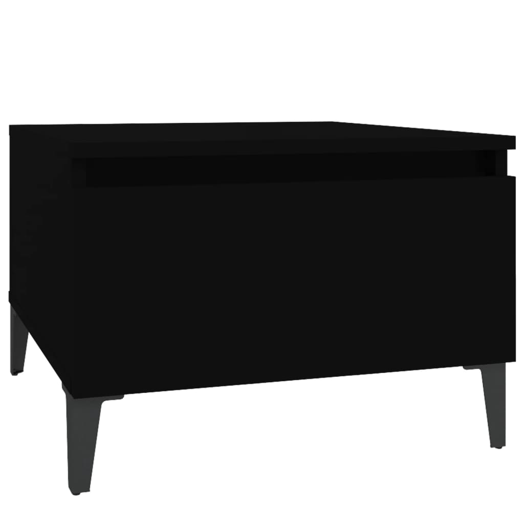 Sidebord 2 stk svart 50x46x35 cm konstruert tre