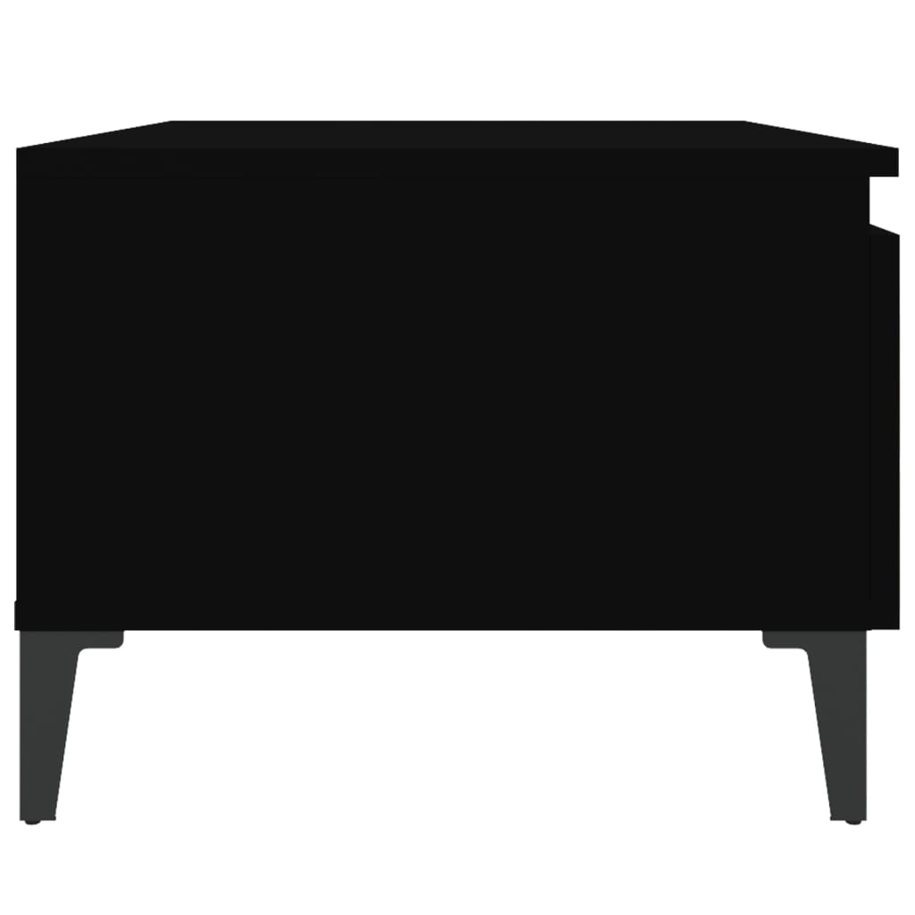 Sidebord 2 stk svart 50x46x35 cm konstruert tre