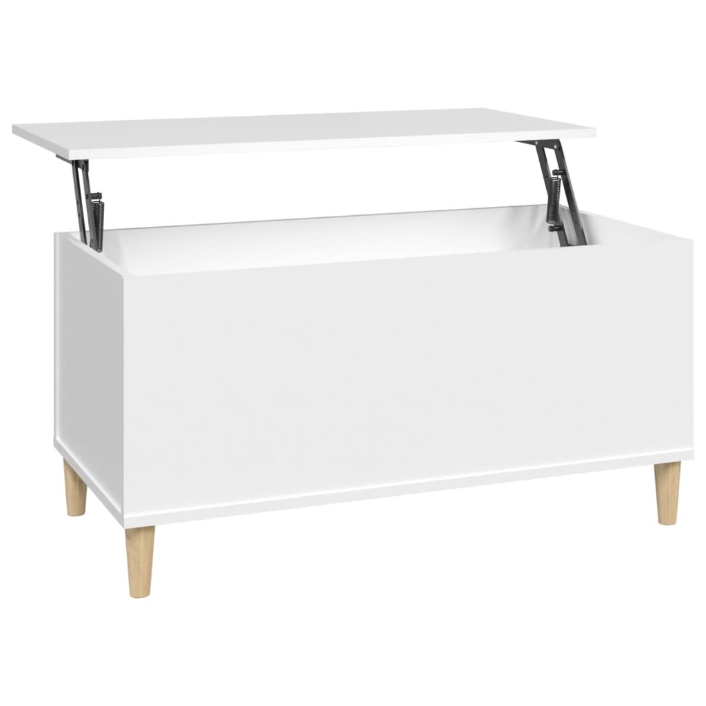 Salongbord hvit 90x44,5x45 cm konstruert tre