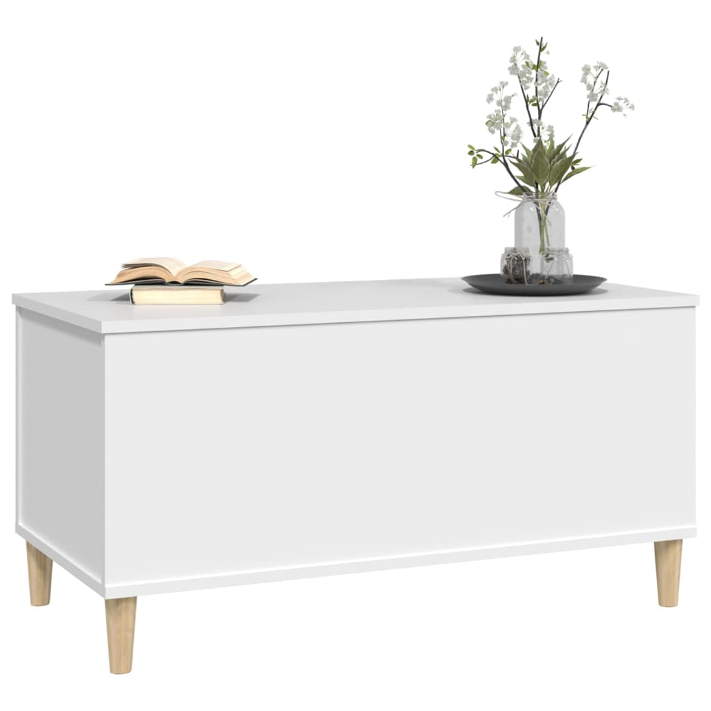 Salongbord hvit 90x44,5x45 cm konstruert tre