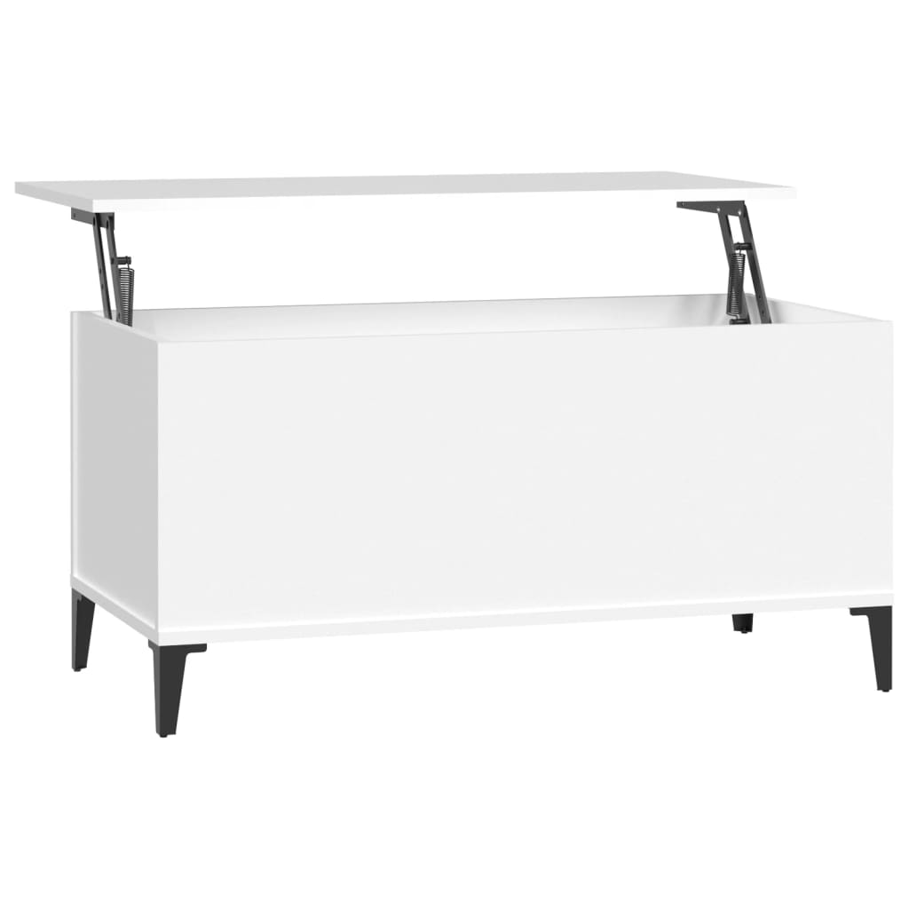 Salongbord hvit 90x44,5x45 cm konstruert tre
