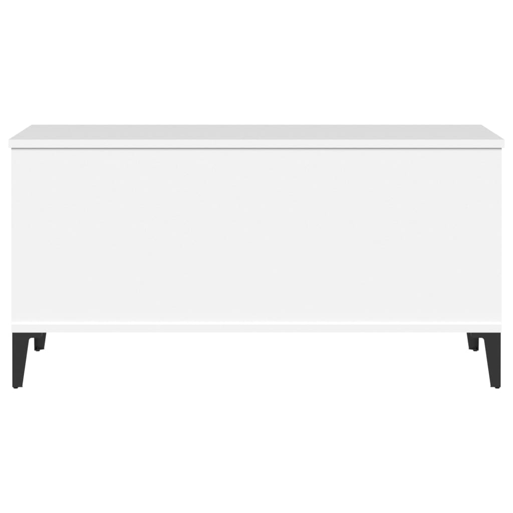 Salongbord hvit 90x44,5x45 cm konstruert tre