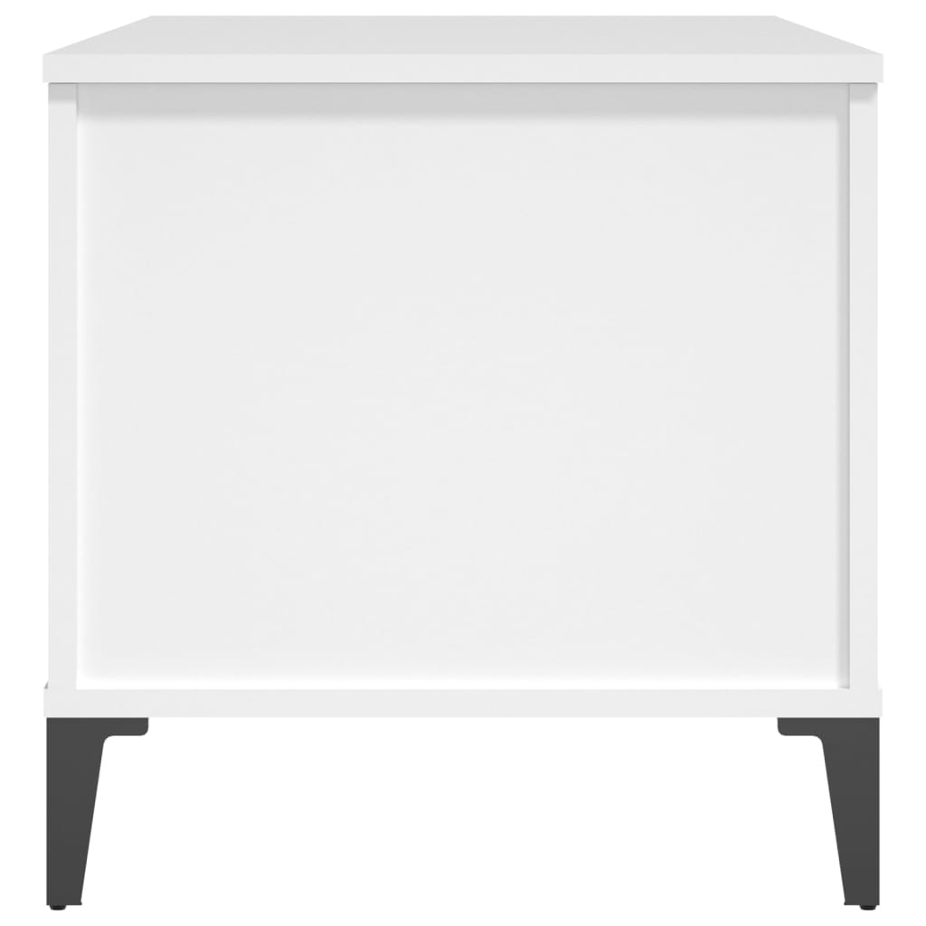 Salongbord hvit 90x44,5x45 cm konstruert tre
