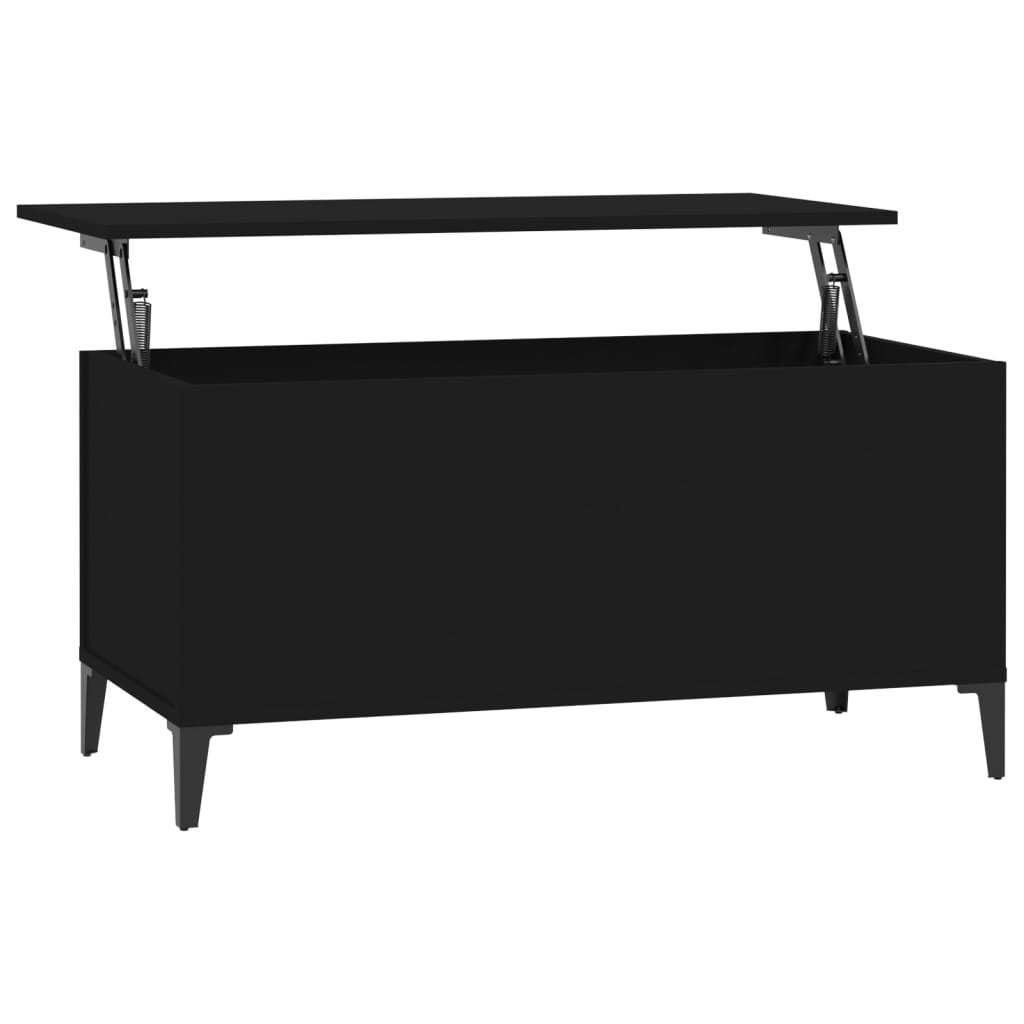 Salongbord svart 90x44,5x45 cm konstruert tre