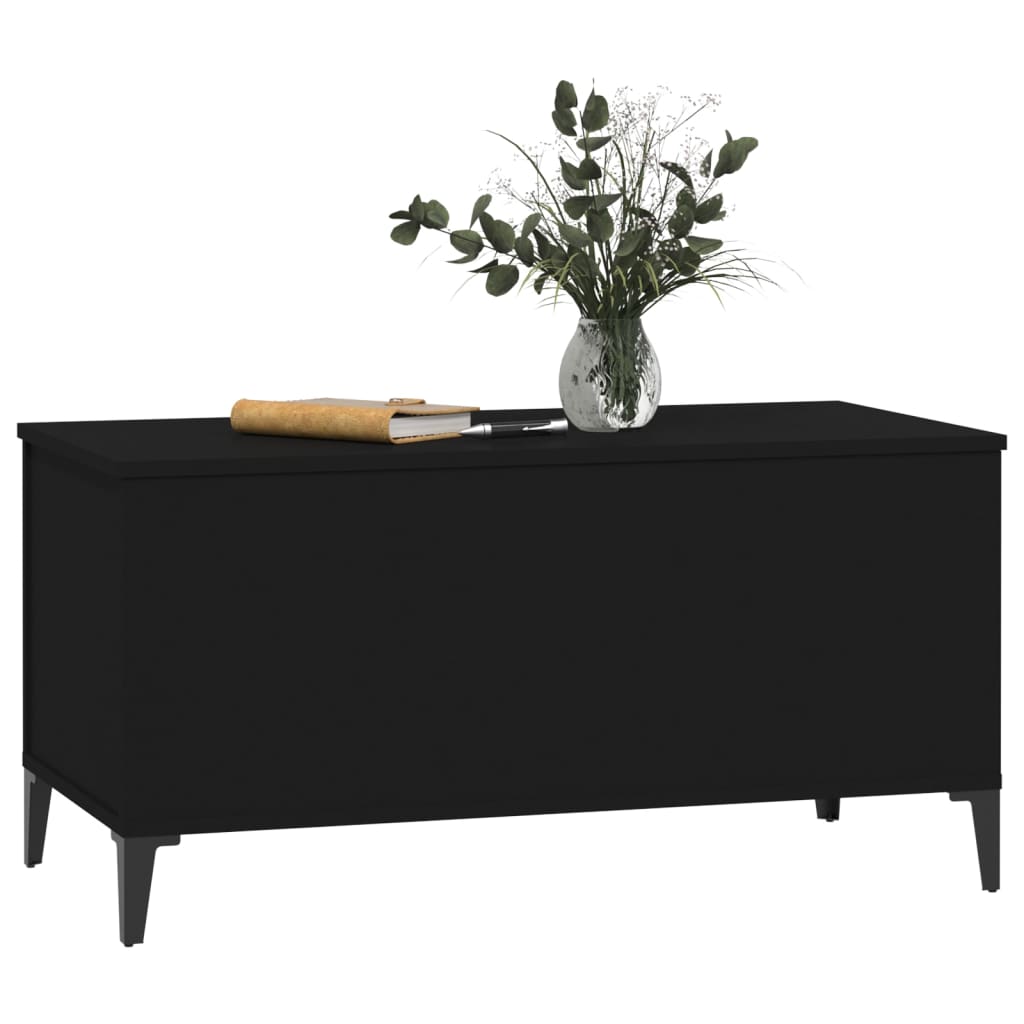 Salongbord svart 90x44,5x45 cm konstruert tre
