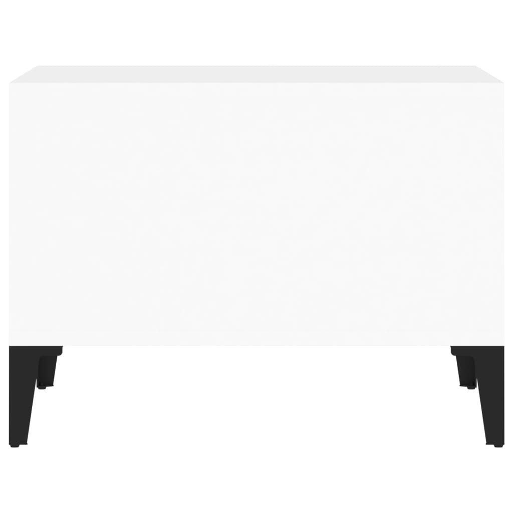 Salongbord høyglans hvit 60x50x36,5 cm konstruert tre