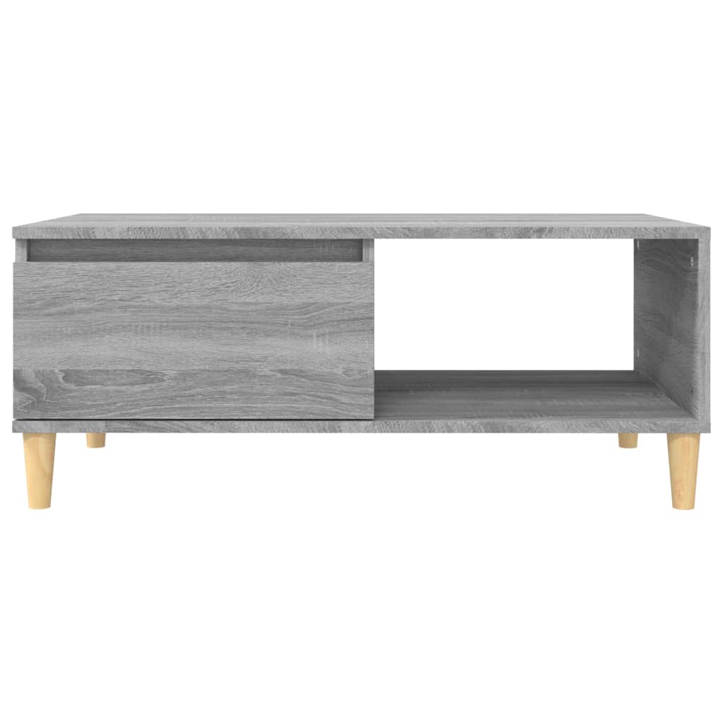 Salongbord grå sonoma 90x50x36,5 cm konstruert tre
