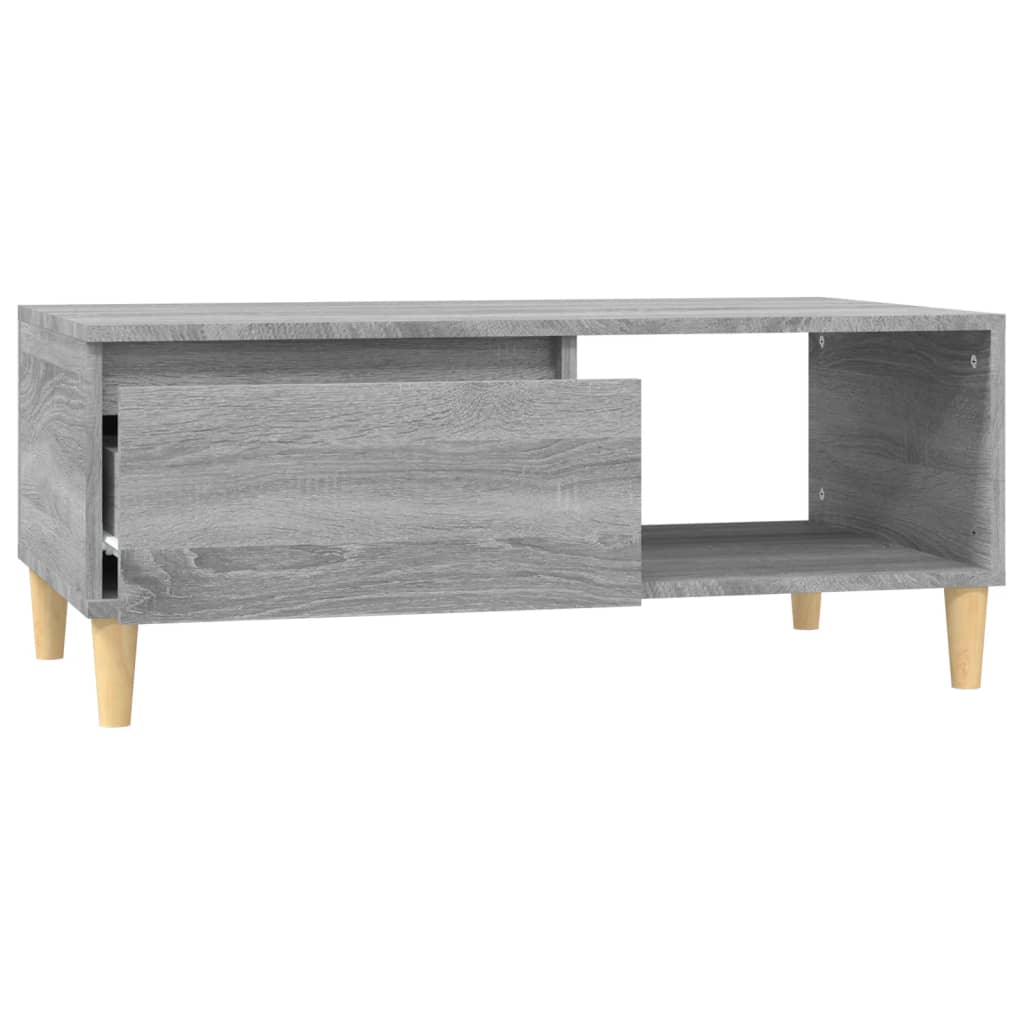 Salongbord grå sonoma 90x50x36,5 cm konstruert tre