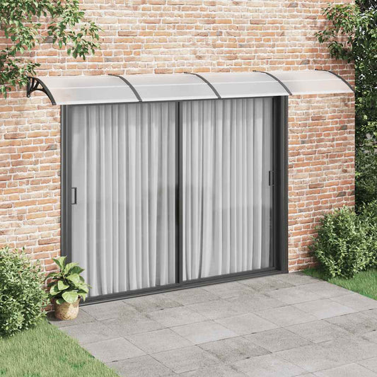 Skjermtak svart 400x100 cm polykarbonat