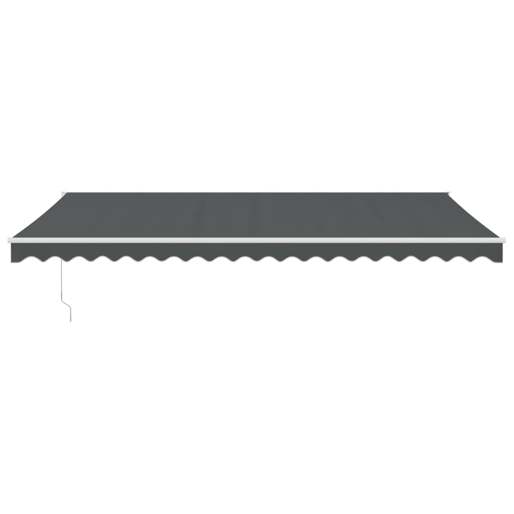 Uttrekkbar markise antrasitt 5x3 m stoff og aluminium