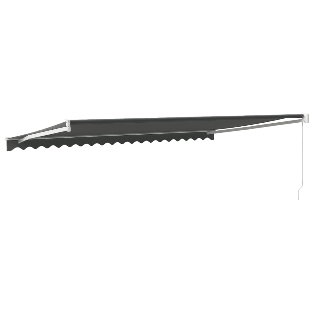 Uttrekkbar markise antrasitt 5x3 m stoff og aluminium