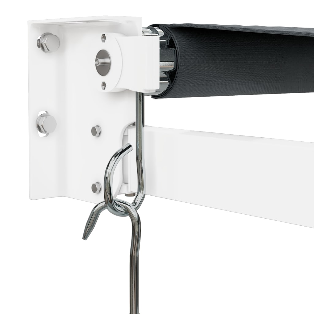 Uttrekkbar markise antrasitt 5x3 m stoff og aluminium