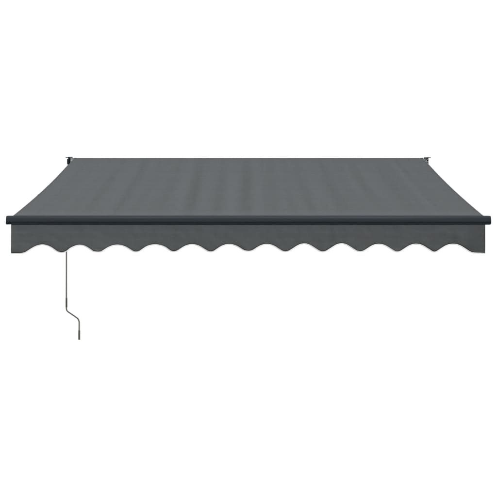 Uttrekkbar markise antrasitt 3,5x2,5 m stoff og aluminium