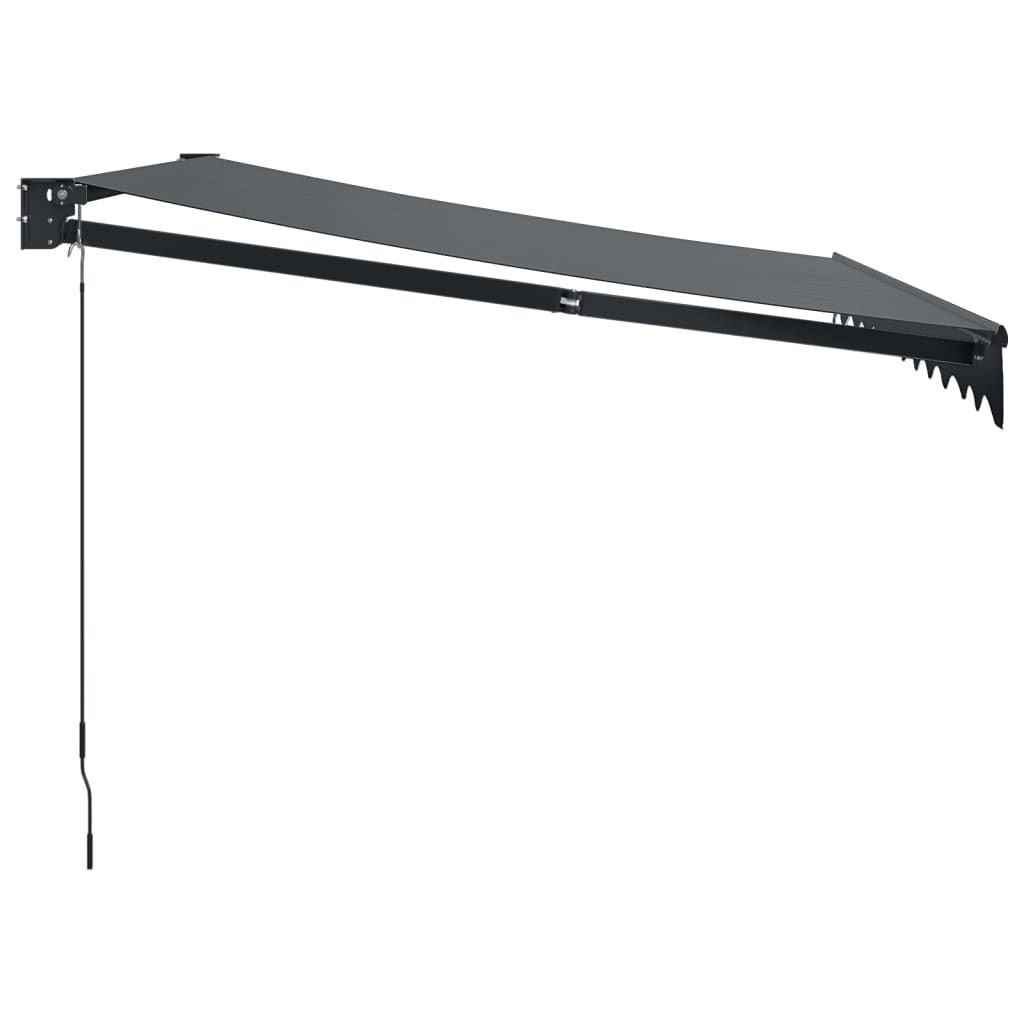 Uttrekkbar markise antrasitt 3,5x2,5 m stoff og aluminium