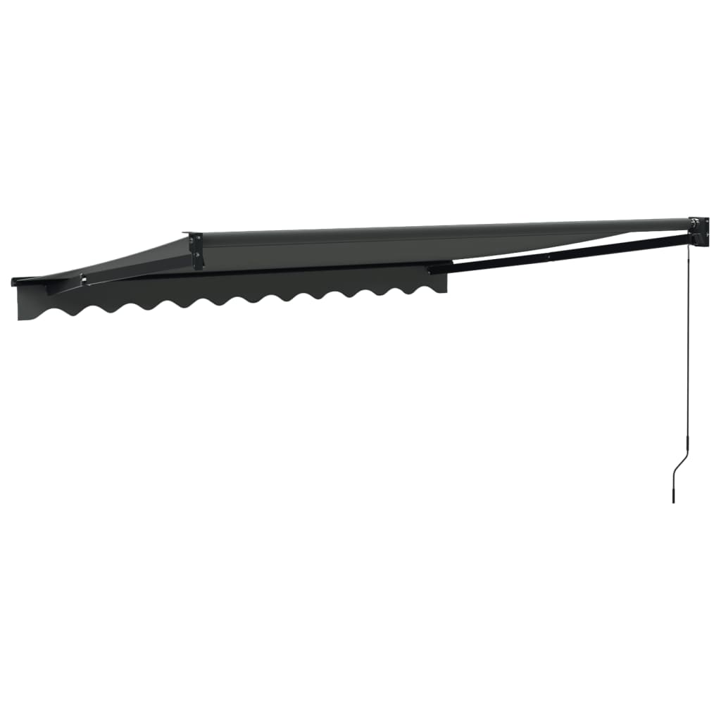Uttrekkbar markise antrasitt 3,5x2,5 m stoff og aluminium