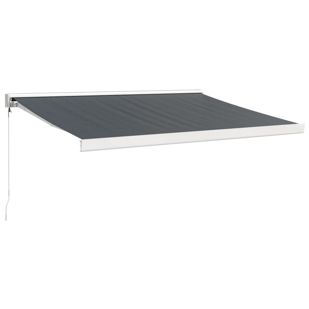Uttrekkbar markise antrasitt 3x2,5 m stoff og aluminium