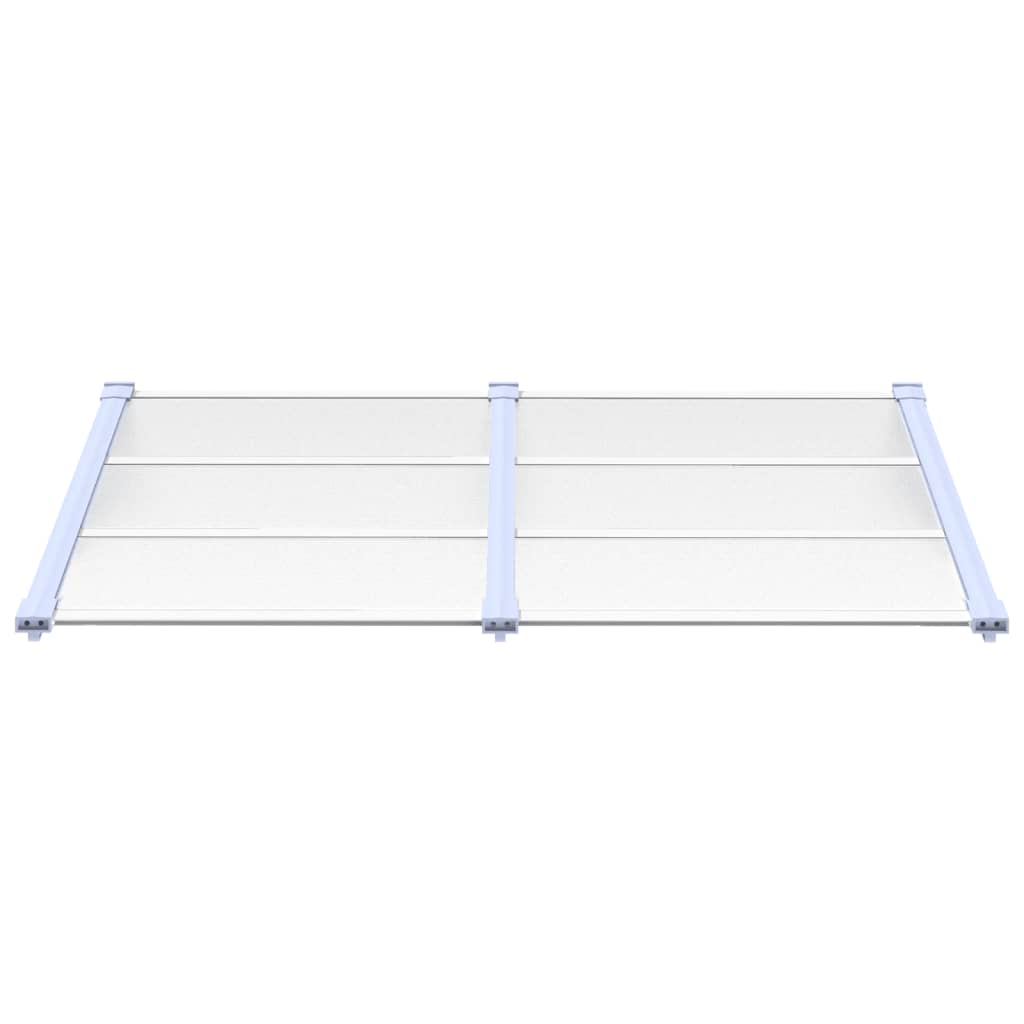 Skjermtak grå og gjennomsiktig 152,5x90 cm polykarbonat