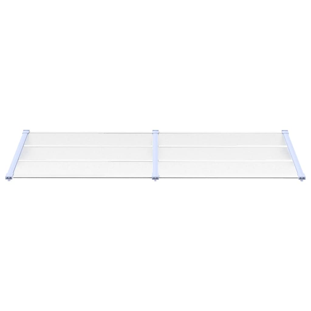Skjermtak grå og gjennomsiktig 239x90 cm polykarbonat