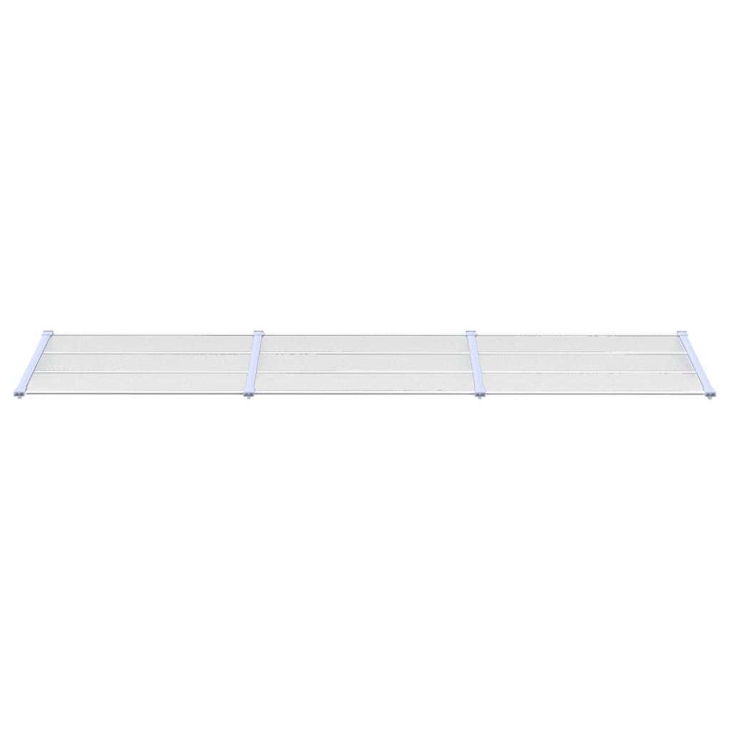 Skjermtak grå og gjennomsiktig 358,5x90 cm polykarbonat