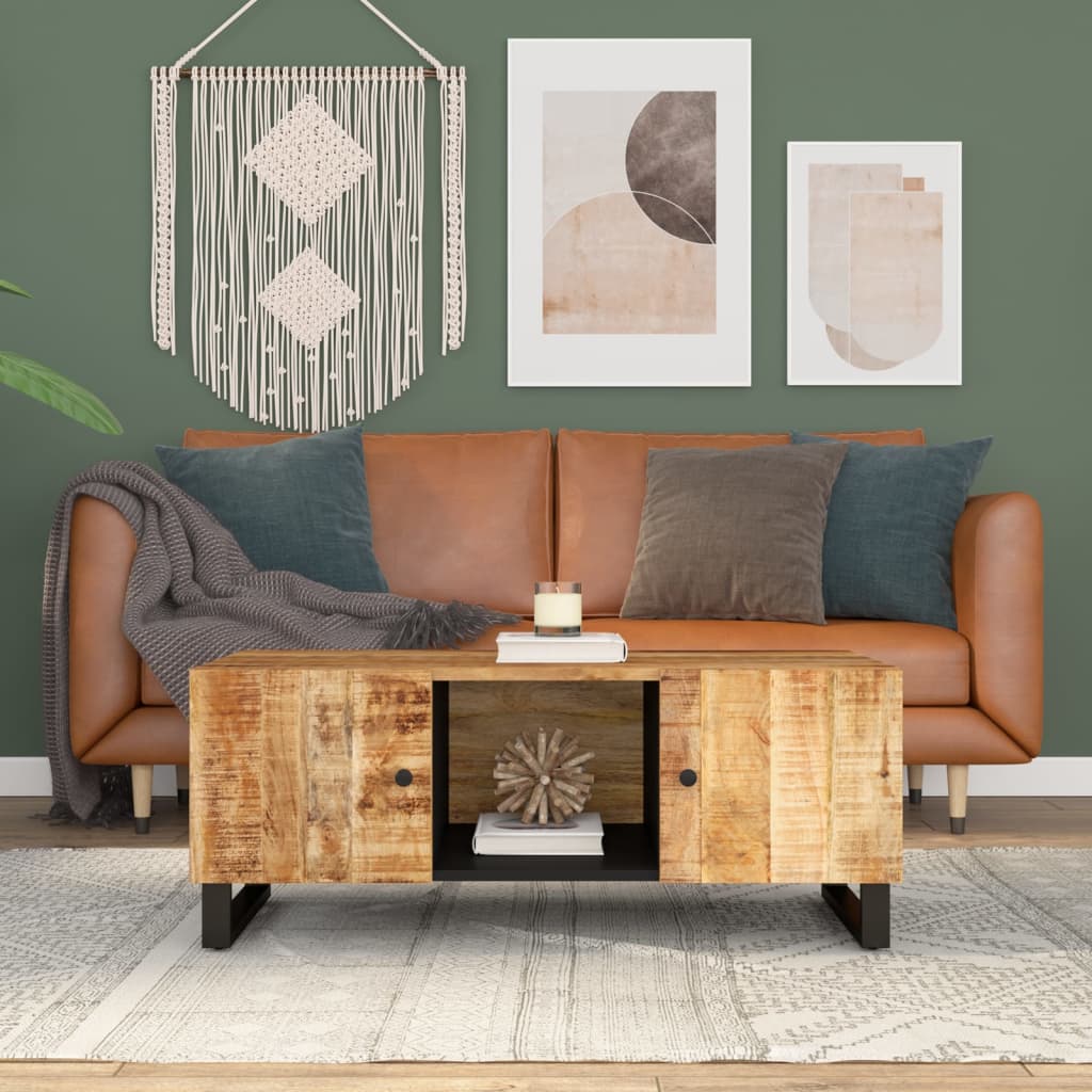 Salongbord 100x54x40 cm heltre mango og konstruert tre