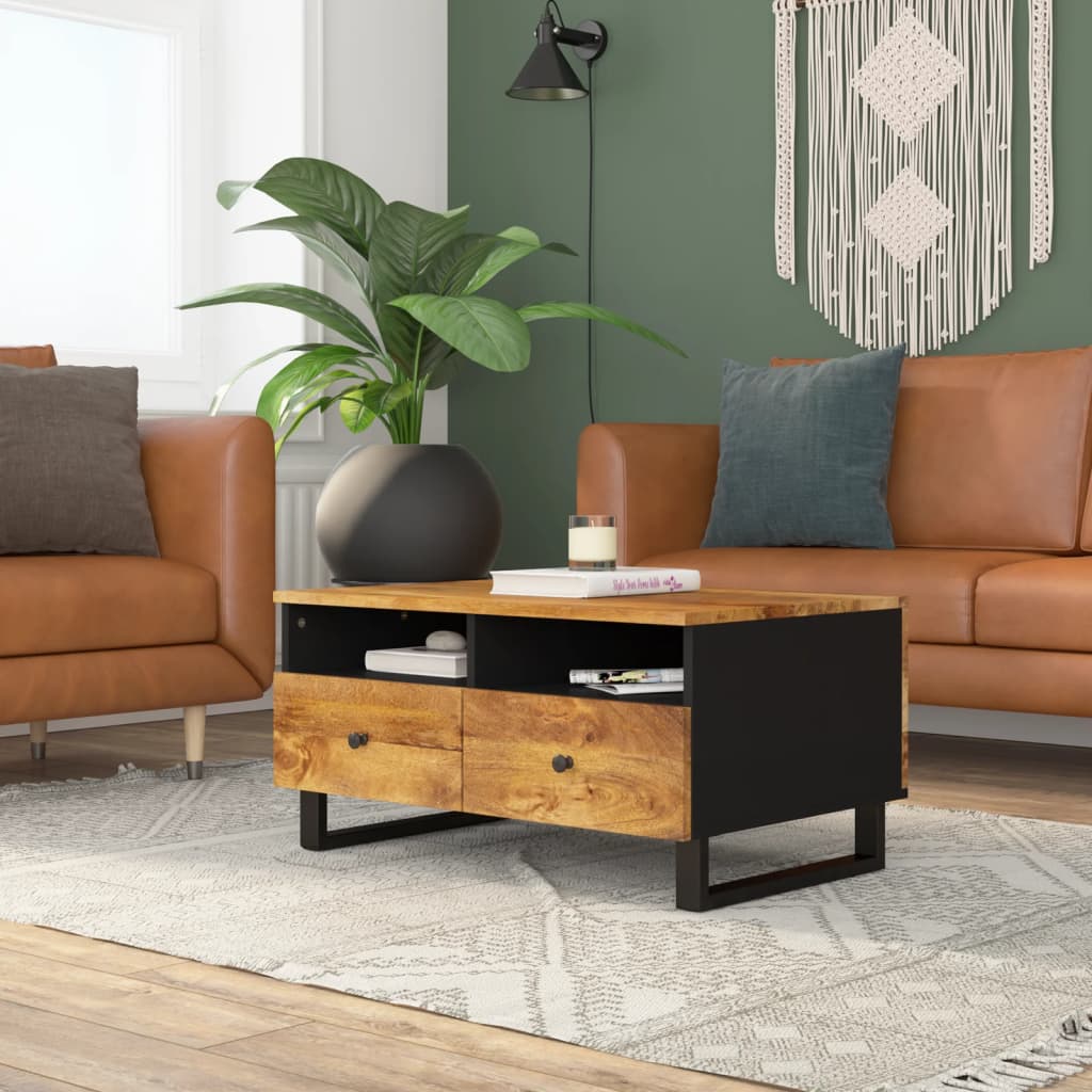 Salongbord 80x54x40 cm heltre mango og konstruert tre