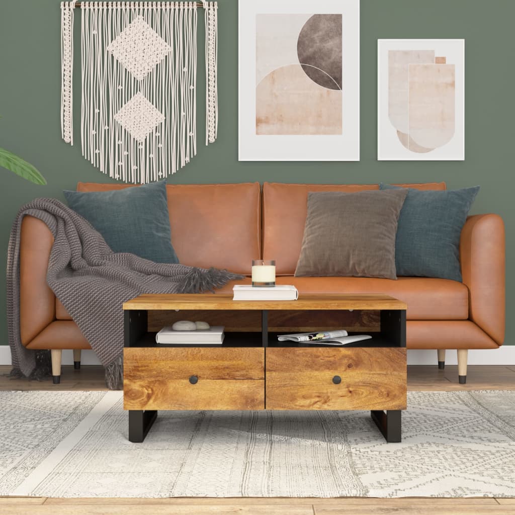 Salongbord 80x54x40 cm heltre mango og konstruert tre