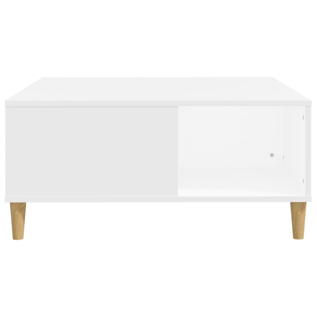 Salongbord hvit 80x80x36,5 cm konstruert tre