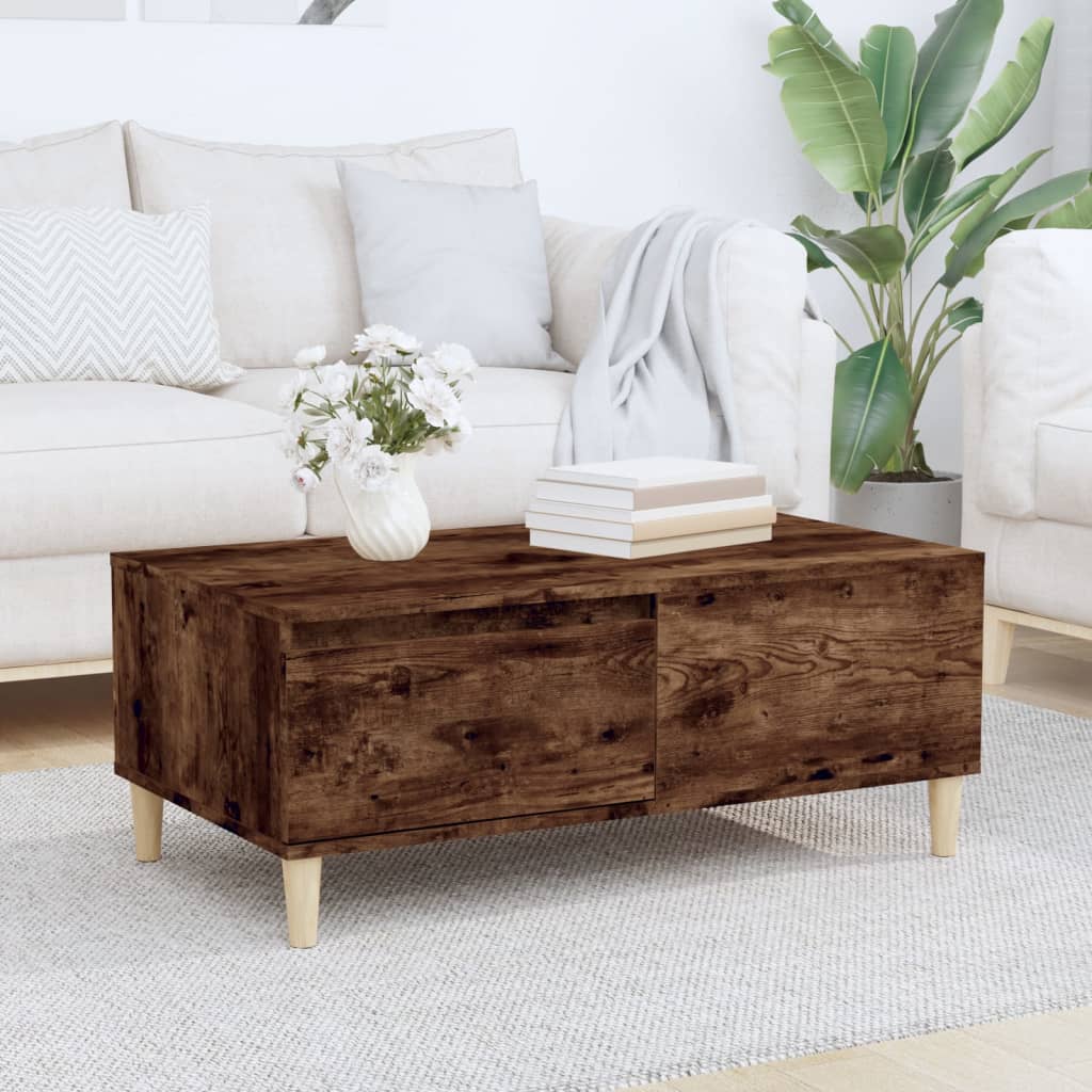 Salongbord røkt eik 90x50x36,5 cm konstruert tre
