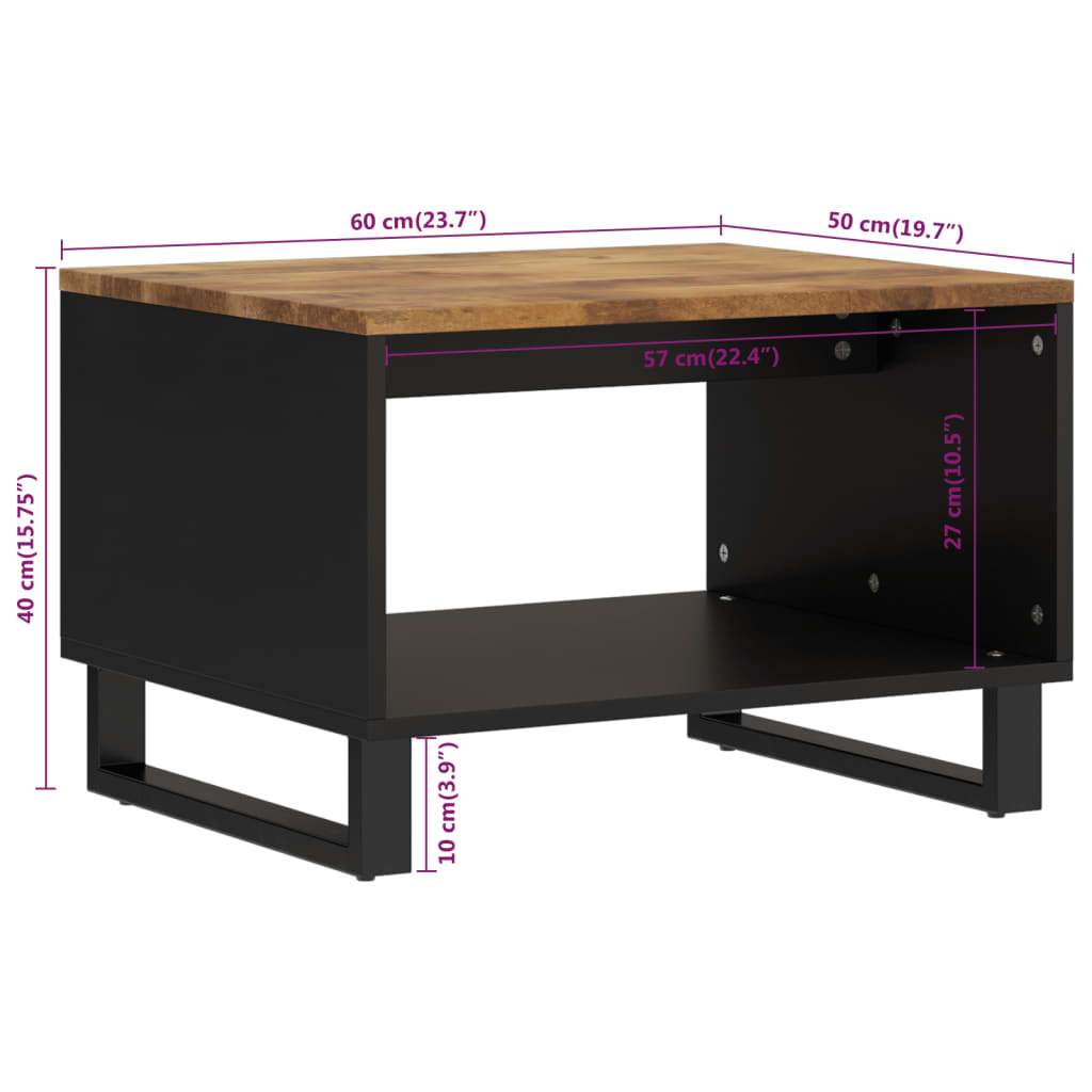 Salongbord 60x50x40 cm heltre mango