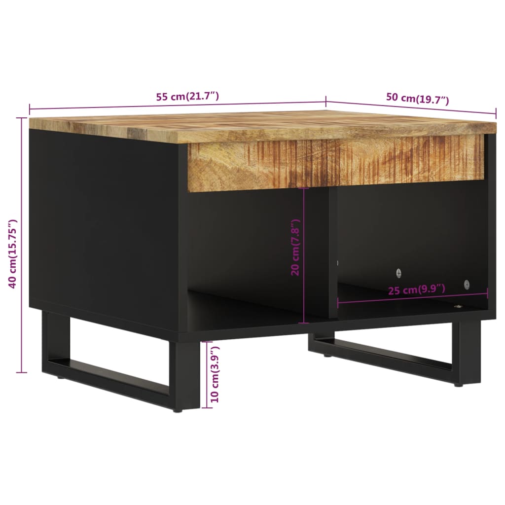 Salongbord 55x50x40 cm heltre mango