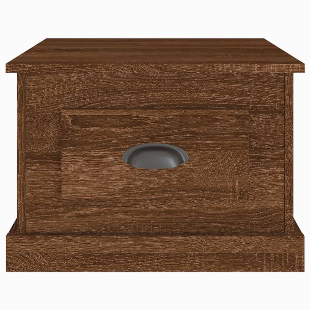Salongbord brun eik 50x50x35 cm konstruert tre