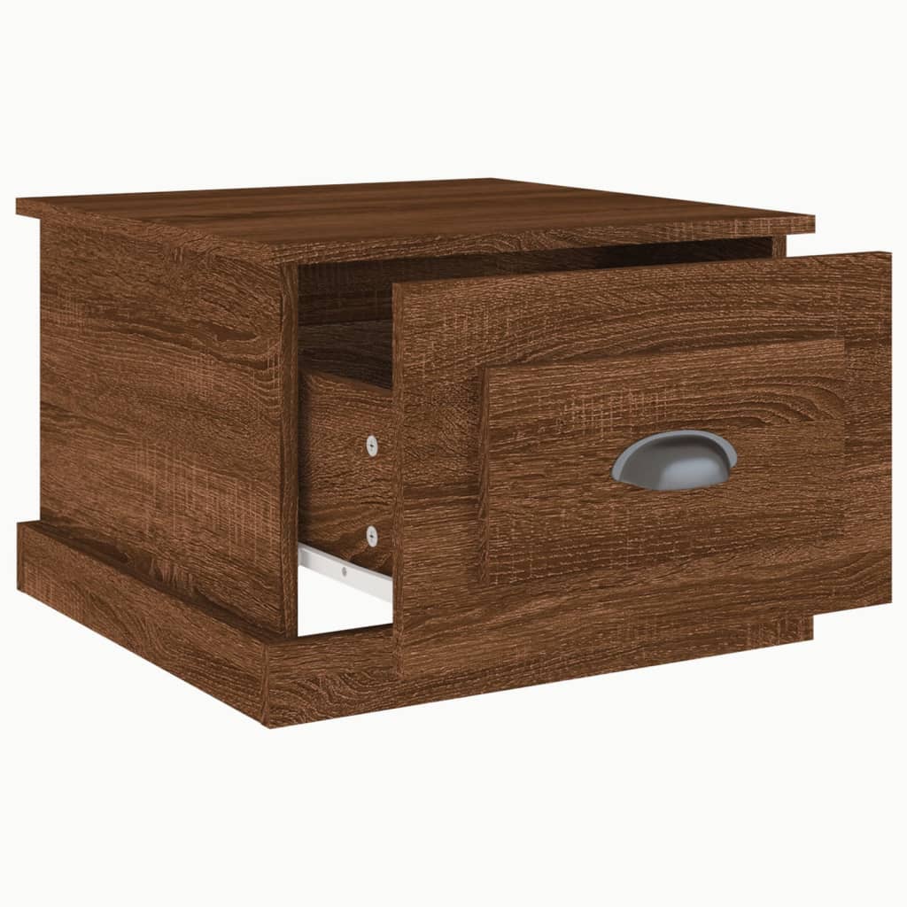 Salongbord brun eik 50x50x35 cm konstruert tre