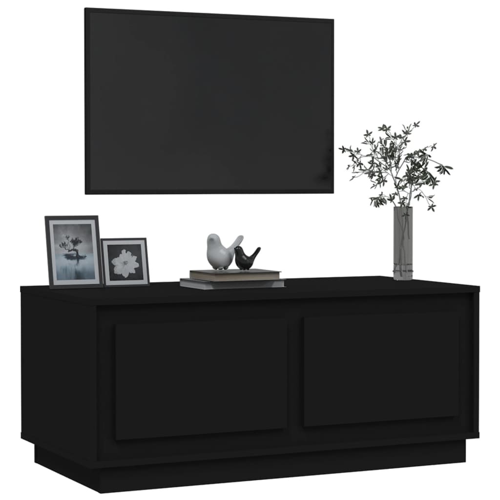 Salongbord svart 102x50x44 cm konstruert tre