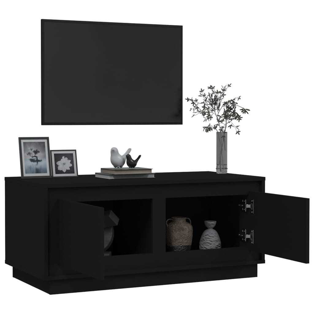 Salongbord svart 102x50x44 cm konstruert tre