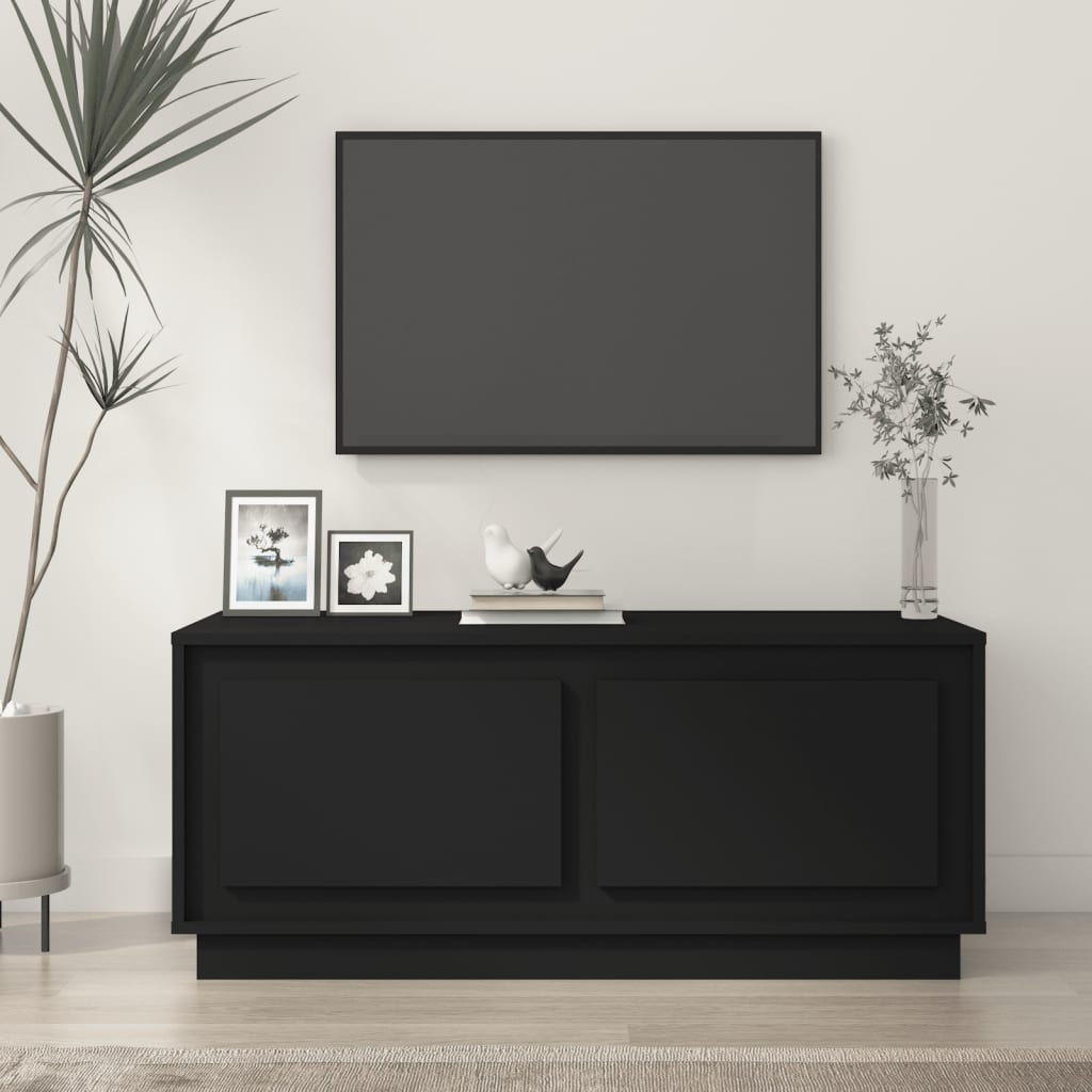 Salongbord svart 102x50x44 cm konstruert tre