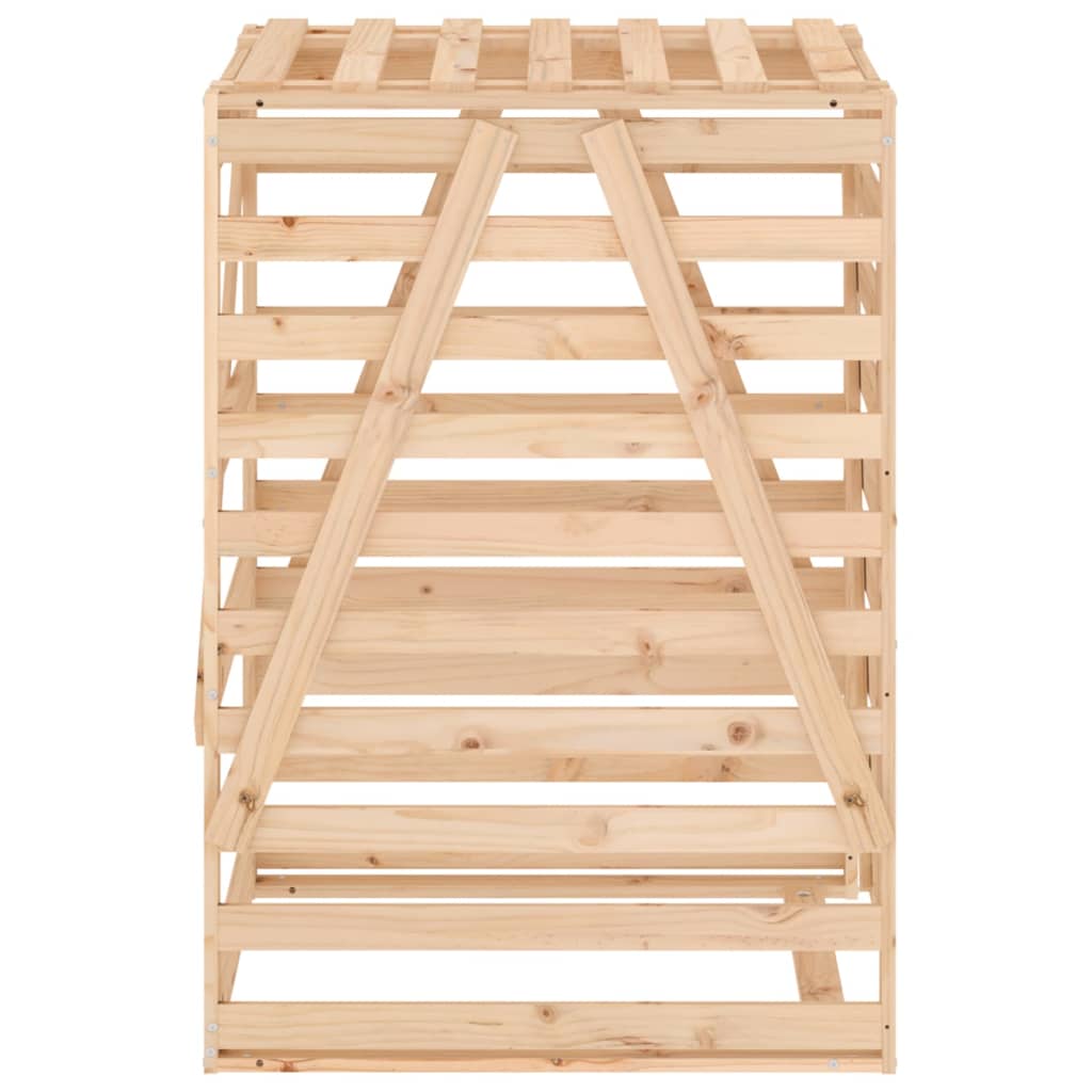 Søppeldunkskur 84x90x128,5 cm heltre furu
