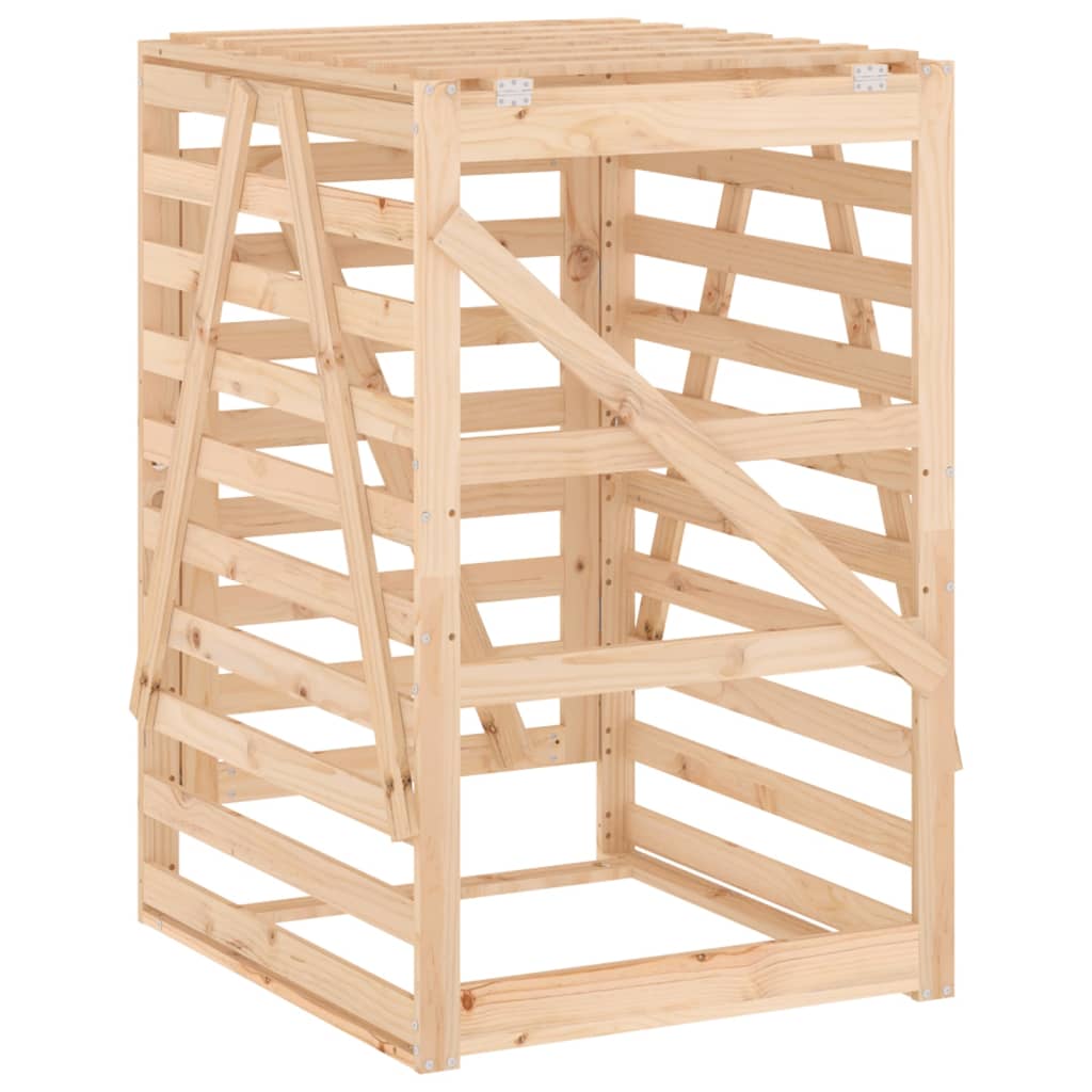 Søppeldunkskur 84x90x128,5 cm heltre furu
