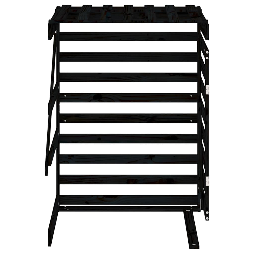 Utvidelse for søppeldunkskur svart heltre furu