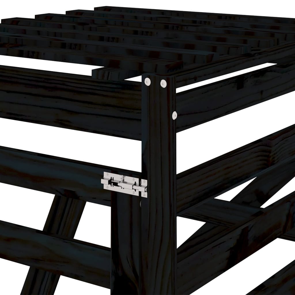 Utvidelse for søppeldunkskur svart heltre furu