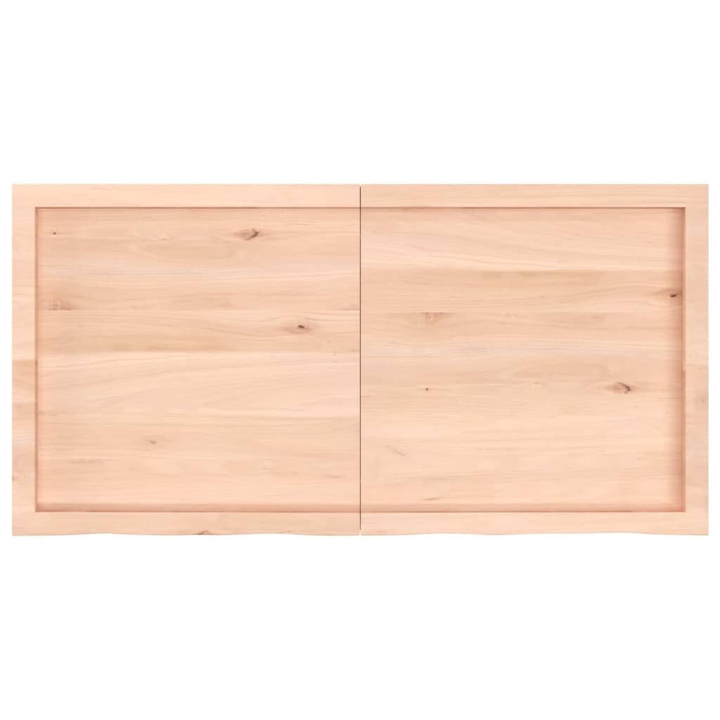 Benkeplate til bad 120x60x(2-4) cm ubehandlet heltre