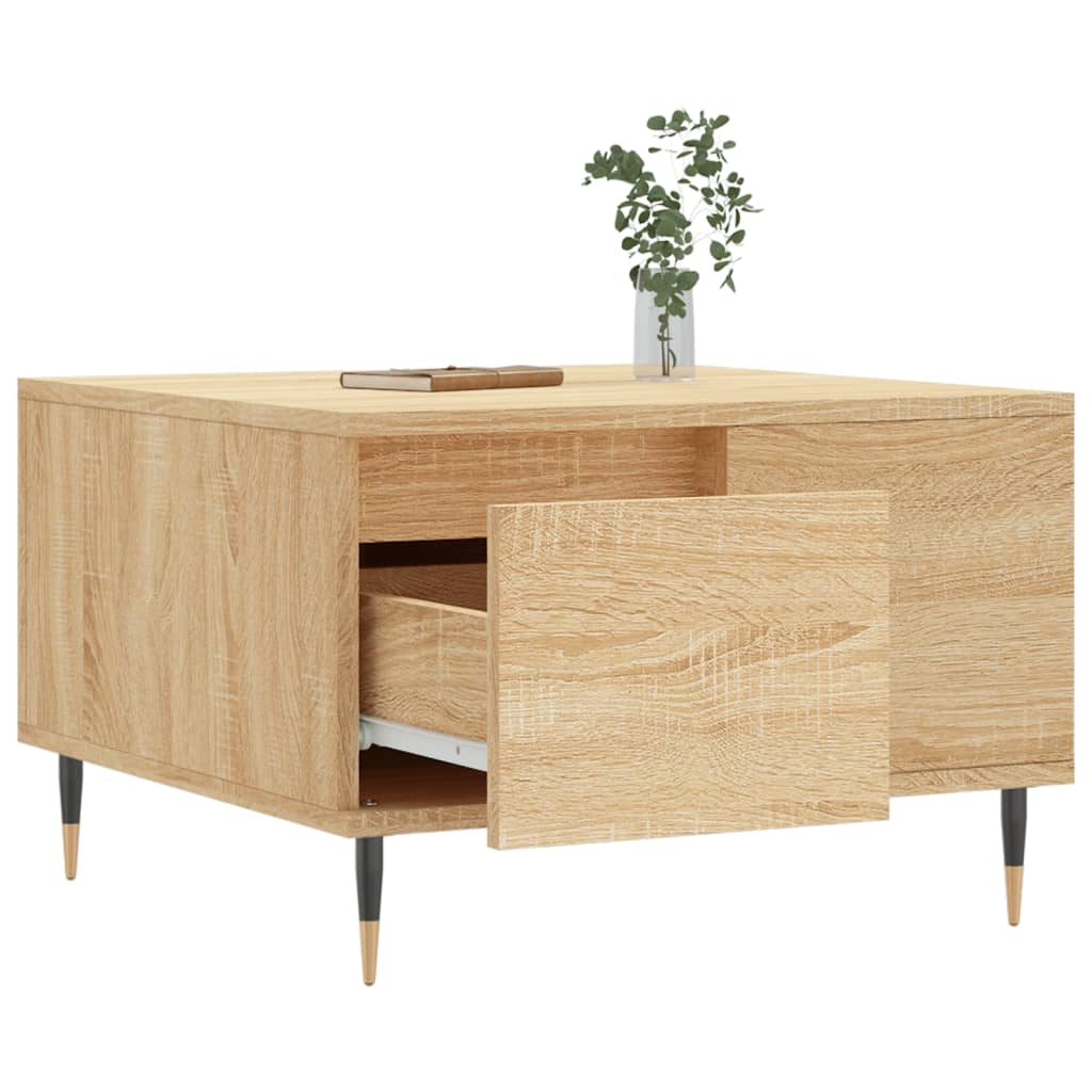 Salongbord sonoma eik 55x55x36,5 cm konstruert tre